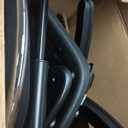 400lbs Wide Mid-Back Office Drafting Chair with Extra Seat Cushion for High Standing Desk with Lumbar Support and Enlarged Adjustable Footring-Black