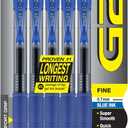 Pilot G2 Premium Gel Roller Pens, Fine Point 0.7 mm, Blue Ink Pens Fine Point, Pack of 5 - Ideal for School, Journaling, and Office Writing, 6 Packs