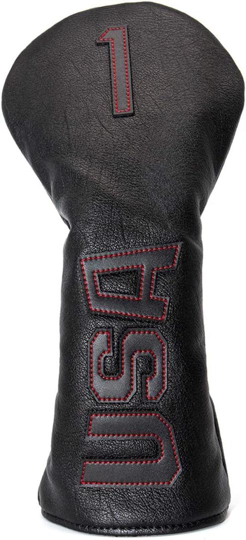 TaylorMade, Titleist, Callaway Golf Driver & Fairway Wood Headcovers - Black Synthetic Leather, Thick, Cool, USA Made