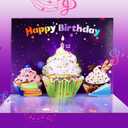 2 x 3D Popup Happy Birthday Card | Musical Lights Up Greeting Cards | Blow Out the Candle| Candle Cake Pop Up Card | Plays Happy Birthday Song | Perfect for Women, Men, Kids & Loved Ones