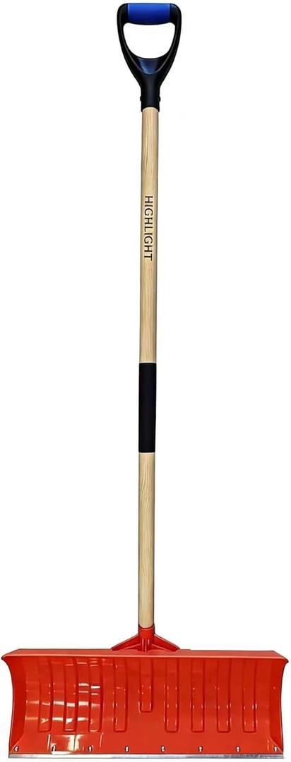 Heavy Duty Winter Snow Shovel, Manual Snow Removal Tool for Driveways, Sidewalks, Outdoor Use