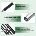 30x10 inch Lawn Leveling Rake, Yumatum 72" Effort Saving Lawn Leveler Tool, Stainless Steel Handle Lawn Leveler for Golf Course Yard Pasture Garden, Professional Lawn Care Landscape Rake