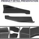Universal Car Rear Bumper Lip Splitters Fins Spoiler Canards Diffuser Side Fin Scratch Black Mudguards Protector - Carbon Fiber,B