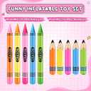10 Pcs Inflatable Crayons Large Blow up Crayons Set Jumbo Crayon Balloons Crayon Inflatable Pencil for Birthday Photo Prop Party Favor Decor, 5 Colors