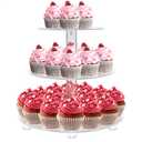 LoveDisplay Cupcake Stand, 3 Tier Cupcake Stand for 24 Cupcakes, Cupcake Tower Stand, Acrylic Cupcake Holder, Clear Dessert Stands for Party, Wedding, Birthday, Baby Shower