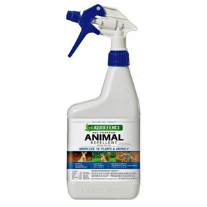 Liquid Fence All-Purpose Animal Repellent, Repels Rabbits, Squirrels, Mice, Raccoons And Other Small Mammals, Harmless to Plants and Animals When Used & Stored as Directed, 32 fl Ounce Spray