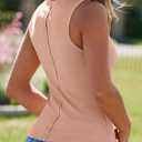 Imily Bela Womens Ribbed Tank Tops Summer Slim Fit V Neck Tops Casual Basic Knit Sleeveless Shirts (XL)