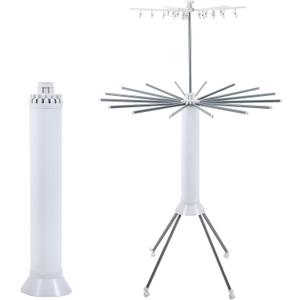 4-Legged Clothes Drying Rack Foldable,Octopus-Shaped Portable Laundry Drying Rack,Outdoor and Indoor Collapsible Drying Rack with 4 Pulleys,2 Tier