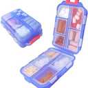 Large Pill Organizer Travel Daily Pill Container Mini Medication Organizer Storage Pill Organizer Pill Case 7 Day (Blue)
