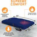 Heated Stadium Seats for Bleachers with Back Support – USB Battery Included - Upgraded 3 Levels of Heat - Foldable Chair - 4 Pockets, Cup Holder - for Camping, Games & Sports (Navy Blue), 16 inches x 14 inches x 14 inches