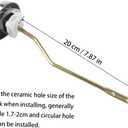 BESPORTBLE Toilet Flush Lever Toilet Lever Handle Toilet Tank Flush Lever Side Mount Toilet Lever Handle Compatible for Toilet Tank (Silver+Gold) Toilet Handles