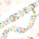 Easter Day Dog Collar, UP URARA PUP Easter Bunny Adjustable Pet Collar with Quick Release, Colorful Rabbits Dog Collars for Small Medium Large Dogs