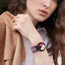 5 pack Stretchy Nylon Watch Bands Compatible with Samsung galaxy watch active 2 bands 40mm 44mm/Active 40mm/Galaxy Watch 3 41mm/Galaxy Watch 42mm/Gear S2/Galaxy Watch 4 5 6 7 20mm Wristband (White/Wine-Red/Pink/Green Arrow/Multicolor)