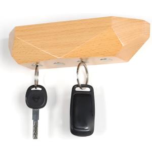 OCIOLI Key Holder Wall Mount Magnetic Key Holder Key Rack Key Hanger Key Hooks for Wall, Home Decor, House Decor, Apartment Decor, Living Room (Wood)