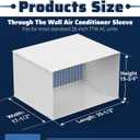 Through The Wall AC Wall Sleeve, Air Conditioner Wall Sleeve Covers with Exterior Grille, Thickened Sleeve for All Standard 26 Inch Through The Wall Air Conditioner Units, Easy Installation