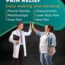 CRUVHEAL 220+ lbs Plantar Fasciitis High Arch Support Insoles Men Women - Orthotic Shoe Inserts - Boot Work Shoe Insole (Emerald, M) (M(Men 9-10.5/Women 10-11.5))