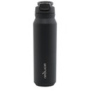 REDUCE 32 oz Hydrate Pro Stainless Steel Insulated Water Bottle - Flip Top Leak-Proof Lid, Dishwasher Safe, BPA-Free, Dual Wall Vacuum, Keeps Drinks Cold for 48 Hrs, Cup Holder Friendly - Black