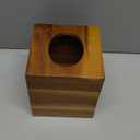 Acacia Wood Tissue Box Cover, Square Wooden Tissue Holder for Bathroom, Living Room, Dining Table, Decorative Cube Facial Tissue Box Cover, 5.3 x 5.3 x 5.9 inches