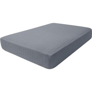 hyha Ice Silk Couch Cushion Covers, Sofa Covers for 3 Cushion Couch Thick Jacquard Fabric, Washable Sofa Slipcovers, Replacement Sofa Cushion Covers for Pets (1 Cushion Sofa, Gray) (Grey)