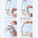 French Fry Cutter, Potato Slicer French Fries with 2 Different Sizes Stainless Steel Blades and No-Slip Suction Base for Potatoes Carrots Cucumbers