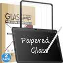Esanik 2 Pack Like Paper Glass Screen Protector for Samsung Galaxy Tab A9 Plus/A9 Plus 5G (11 inch) 9H Tempered Glass Film with Alignment Frame, Writing Like on Paper, Anti Glare