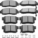 Ceramic Brake Pads Kits,SCITOO 8pcs Brakes Pads Set fit for 2001-2003 for Acura CL,1999-2004 for Acura RL,1999-2008 for Acura TL