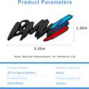 2 Pack Car Sport Stickers, Metal 3D Badges Sticker for BMW Emblem Logo Decals for BMW X3 X5 X7 X1 X6 X2 X4 3 5 7 8 2 6 4 1 M Series iX Z4 XM Car Decoration Accessories (Black)