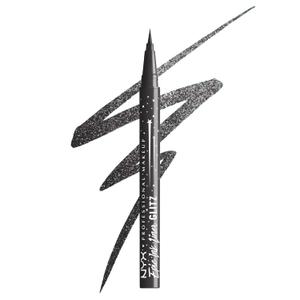NYX PROFESSIONAL MAKEUP Epic Ink Glitz Liner, Waterproof Metallic Liquid Eyeliner with Vegan Formula - Graphite Glitz (Shimmer Graphite Black) (0.03 Fl Oz (Pack of 1))