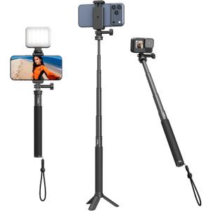 SmallRig Invisible Selfie Stick Tripod for Action Camera, 37.4in Extendable Pole with Phone Clamp for GoPro 13/12, for Insta360 X5/4/Ace Pro2, for DJI Osmo 360/Action 5 Pro/6
