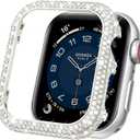 Mosonio Metal Case Cover Compatible with Apple Watch S11 S10 42mm, Full Bling Metal Watch Frame for Women, Shiny and Durable Protective Case Cover for iwatch Series 11 10(Starlight,42mm)