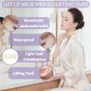 FHH Neck Tape Lifting Invisible, 20 PCS Neck Lift Tapes for Women, Suitable for Neck, Face adn Jaw, Durable & Waterproof(4pcs Bands, 20pcs Patches)