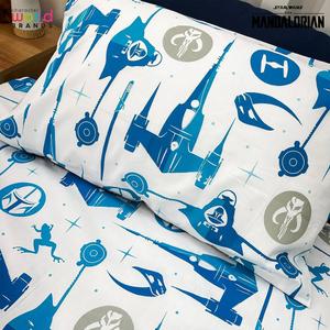 Character World Disney Star Wars The Mandalorian Reversible Double Sided Grogu Baby Yoda Power Duvet Cover Set With Matching Pillowcase, Twin size 