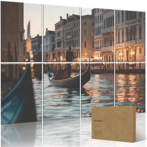 8-Pack Art Acoustic Panels 48x32 Inches Acoustic Wall Panels Northern Spring Venice Crossing Sound Absorbing Panels for Recording Studios, Offices, Home, Easy Installation