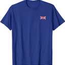UK T Shirt Women Men Kids Left Chest Union Jack British Flag T-Shirt,XL