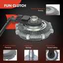 A-Premium Electronic Radiator Cooling Fan Clutch Compatible with Ford Explorer 2006-2010, Explorer Sport Trac 2007-2010 & Mercury Mountaineer 2006-2010, 4.0L 4.6L, Severe Duty