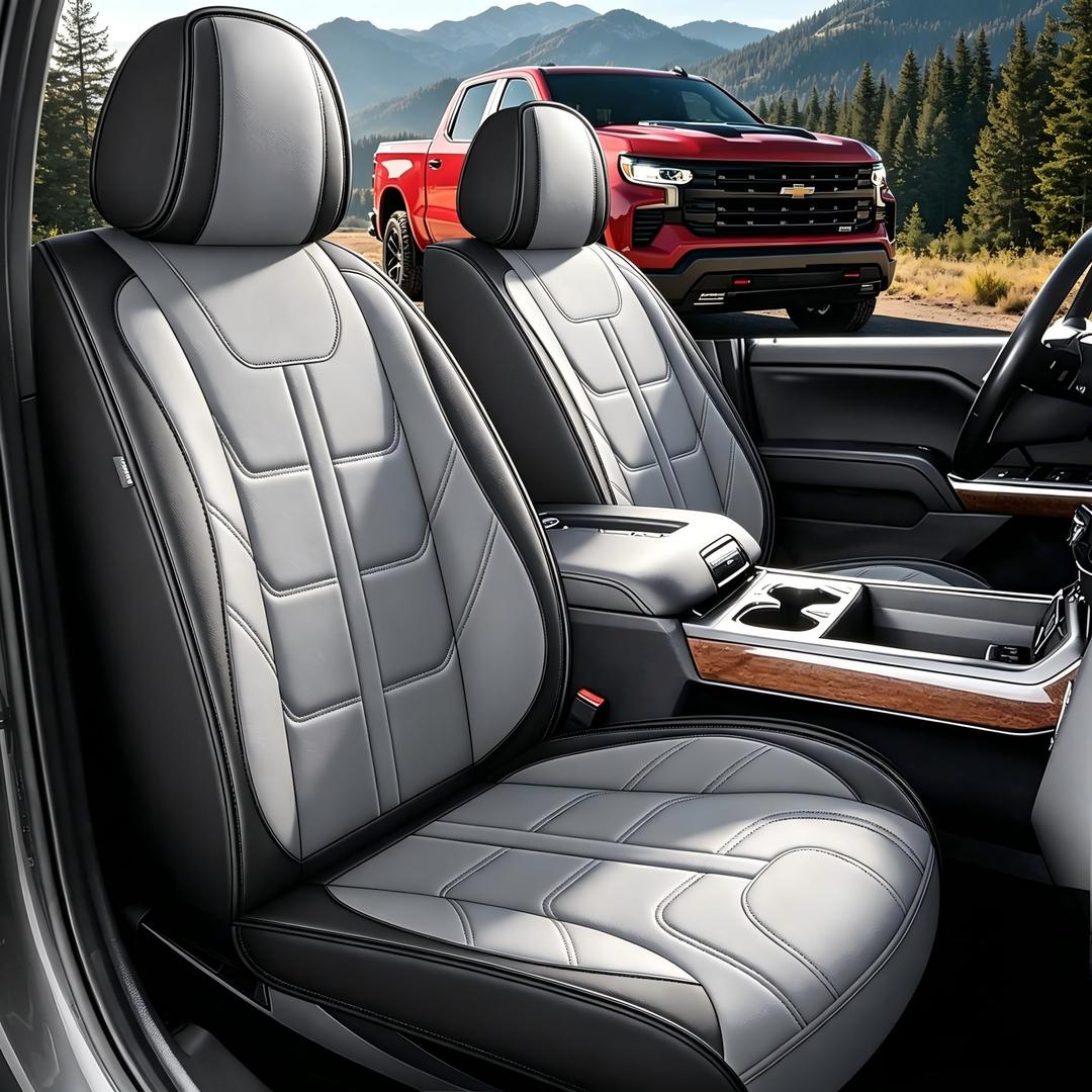 For 2007-2026 Chevy Silverado Seat Covers & GMC Sierra 1500 2500hd 3500hd