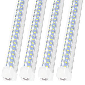 Led Shop Lights,Led Shop Lights 4FT 50W 6500K 7000LM Clear White,Shop Light 4FT 110V Linkable Integrated V-Shape for Shop Garage,Warehouse,Workbench and Workshop Commercial Bay Lighting(4-Pack)