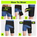 SOLOEVER Hip Brace for Women & Men, Sciatica Pain Relief Devices, Adjustable Compression Wrap Support for Arthritis, Pulled Thigh, Hip Fler Strain, Groin Injury, Hamstring Pull (Black, Left)