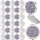 Roowest 30 Pcs Inspirational Compact Mirror Bulk You're Awesome Reminder Appreciation Gifts for Women Employee Coworker Friends Sisterhood Mothers Day Party Favors Pocket Mirrors (Purple)