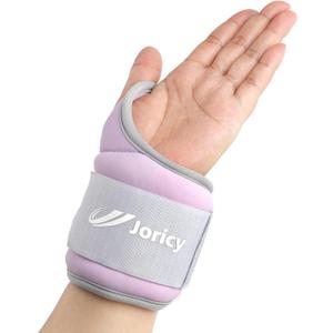 Wrist Weights with Thumb Loops Lock for Women Men Kids 1 Pair 2  LBS Arm Weight Ankle Weights Weighted Gloves for Running Walking Jogging Physical Therapy Gym Workout Cardio Exercises (2lbs Pair (1lb each weight), Light Purple)