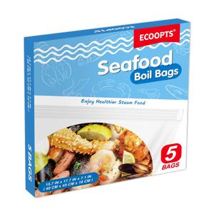 5Seafood Boil Bags Large Size Boil Bag for fish, crab, shrimp, and veggies - cooking and storage bag (Large)