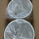 LAMPWELL MEMO Clip-on Small Fabric Lamp Shades for Table Chandelier Wall Lamp,Set of 2,Small Drum,5.2"5.2"H5.2",Linen, Handmade,Modern Trendy Decorative,ONLY FOR CANDLE BULB,Black