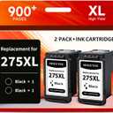 275XL Ink Cartridges for Canon Printers Replacement for Canon 275 Black Ink Cartridge PG-275 PG275 XL High Yield for Canon TS3722 TS3720 TS3500 TS3520 TS3522 TR4720 TR4700 TR4722 Printers (2 Black)