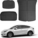 Storage Mats and Cargo Liners, All Weather Rear Cargo Trunk Tray Floor Mat Custom Fit Compatible with 2020-2024 2025 Model Y 5-SeatNot for Juniper, 3D Tech Waterproof Durable TPO Accessories
