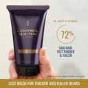 Just for Men Control GX + THK Thickening Beard Wash with Grey Reduction, Alpha Keratin Helps Beard Growth, Thickens Hair Up to 20%, Works with Every Hair Texture, 4 oz