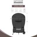 ULTCOVER Outdoor Waterproof Charcoal Kettle Grill Cover for Most 18 inch Round Smoker Size Up to 23 Dia x 32 H, Black