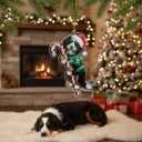 Bernedoodle Christmas Ornament | Bernedoodle Hugging Candy Cane Ornament 2D Flat Acrylic Ornament | Christmas Tree Decoration, Gifts for Dog Lovers 2025