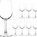 YANGNAY Wine Glasses (Set of 8, 11.5 Oz), All-Purpose Red or White Wine Glass with Stem, Durable, Dishwasher Safe