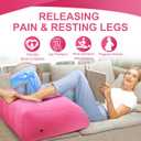 Inflatable Leg Pillow, Wedge Pillow for Sleeping, Portable Wedge Pillow, Improve Circulataion and Reduce Swelling, for Sleeping, Recovery, Pregnant (Pink), 24.8"L x 23.6"W x 12.6"H