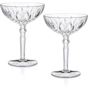 HISTORY COMPANY Chez Paree 1933 Nightclub-Inspired Chicago Cocktail Coupe Glass  2-Piece Set for Craft Cocktails (Gift Box Collection)